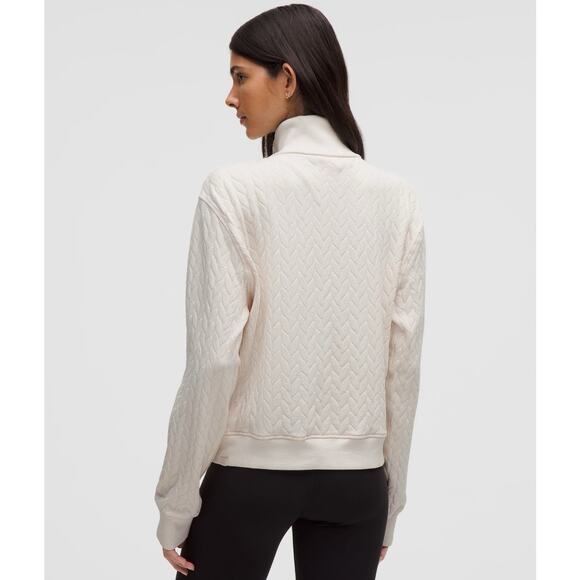 NWT Lululemon Scuba Half-Zip Engineered Warmth Cable-Knit Half Zip Size 6 - Picture 7 of 9